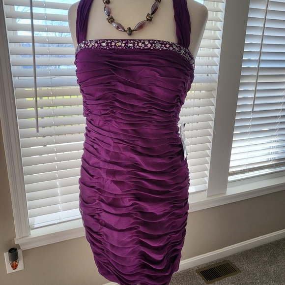 Ignite Evenings by Carol Lin – Purple Evening/Cocktail Dress (Size 12) - Picture 2 of 13